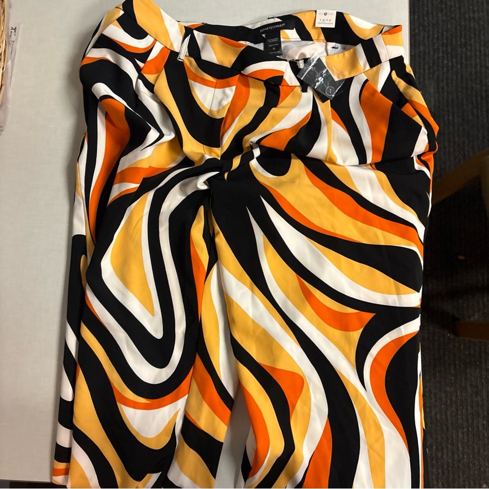 Ashley Stewart Women's Size 20 Boho Wide Leg Pull On Pants Multi Swirl Print NWT - Picture 4 of 8
